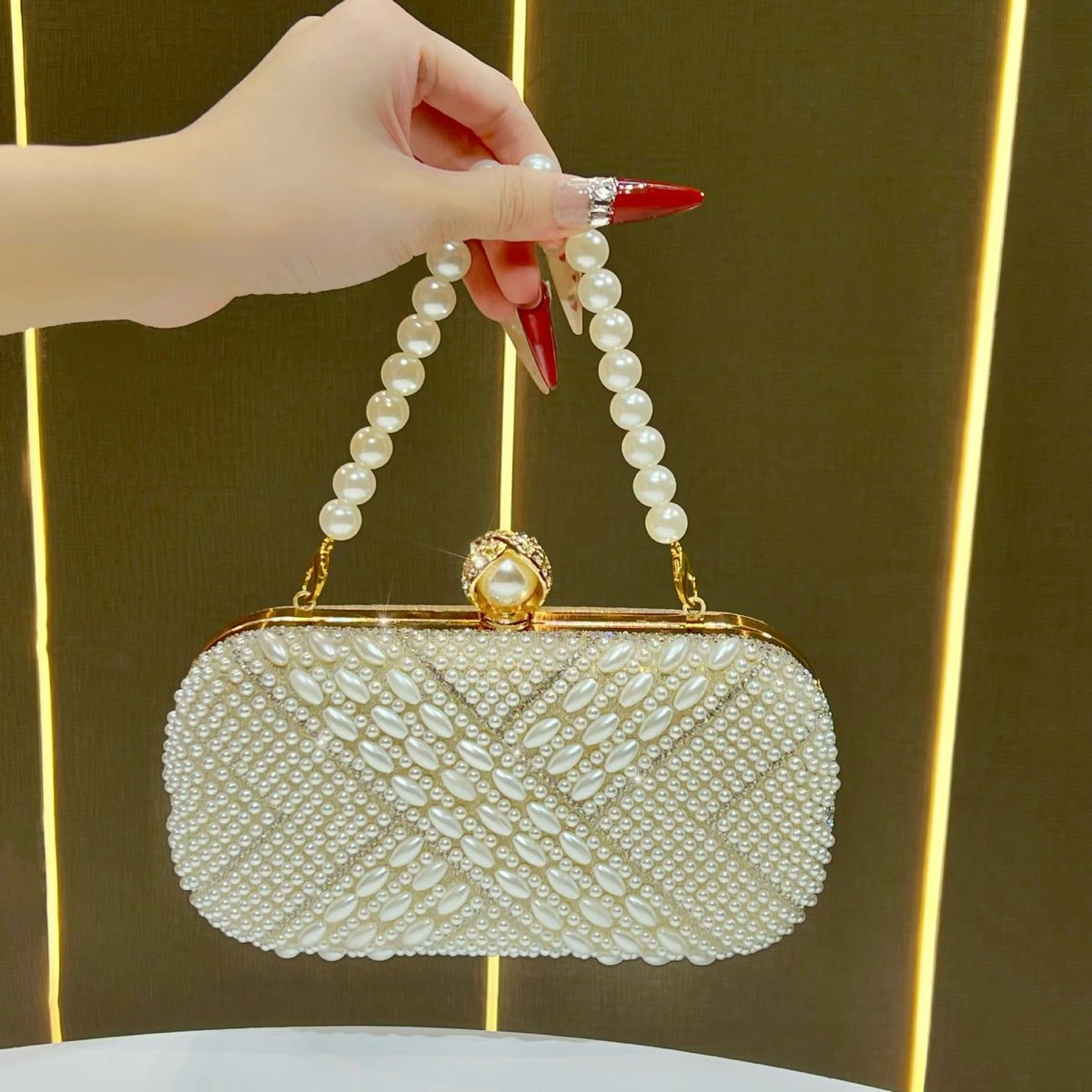Pearl-Embellished Evening Handbag — product view 7