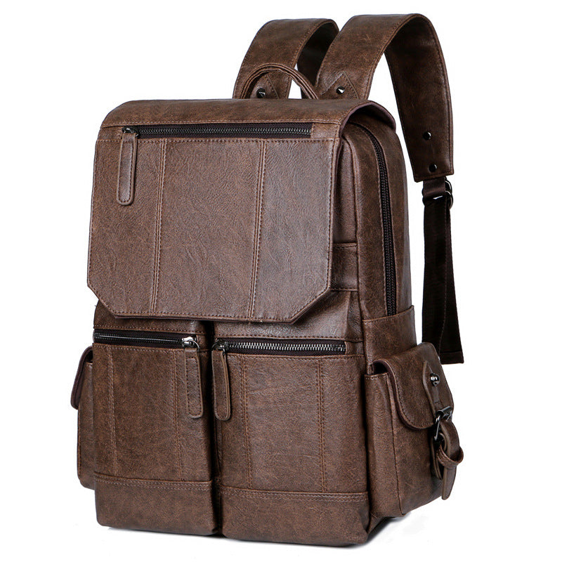 Vintage Leather Backpack LoungeYard — product view 3