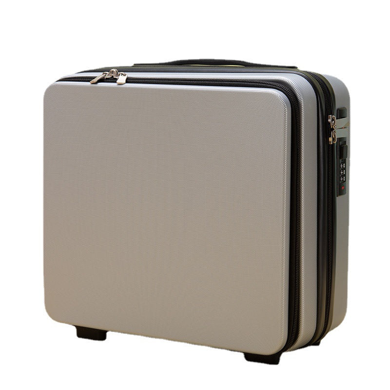 compact hard-shell travel vanity makeup case with TSA combination lock and dual-zip compartments LoungeYard — product view 5