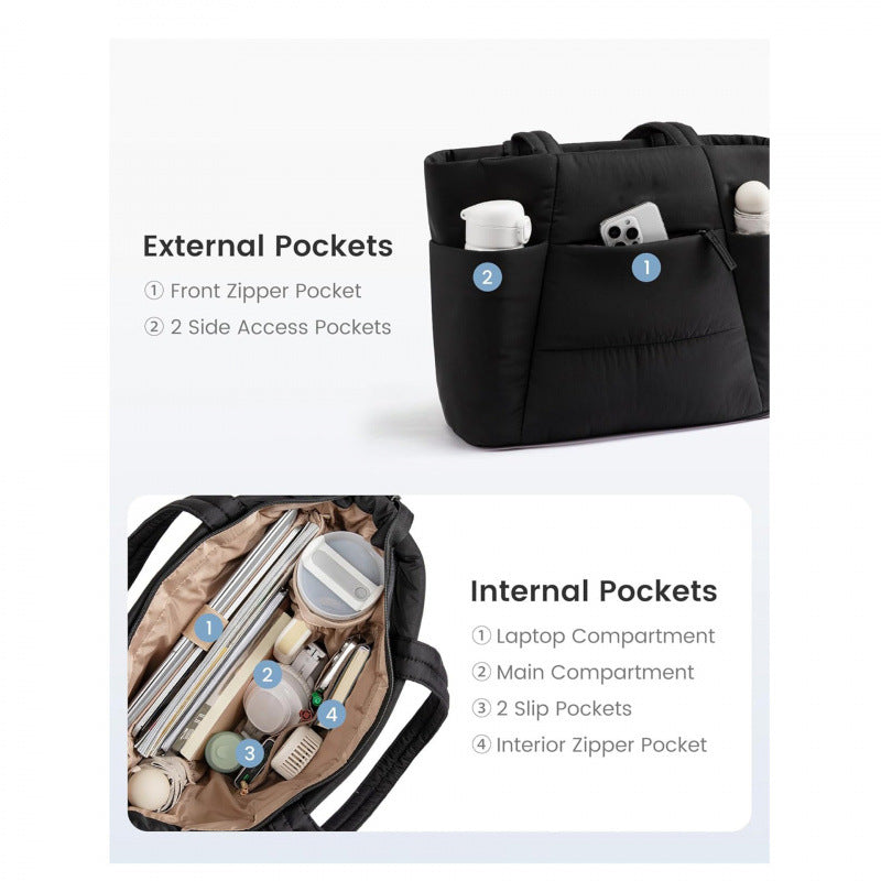 Stylish and Padded Tote Bag LoungeYard — product view 7