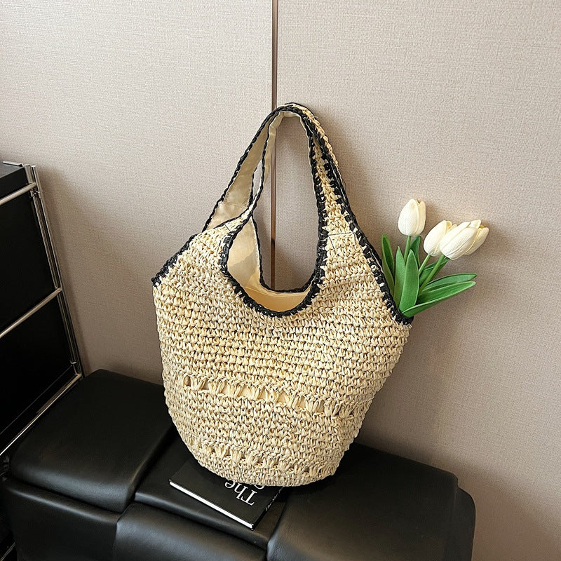 Woven Straw Tote Bag — product view 4