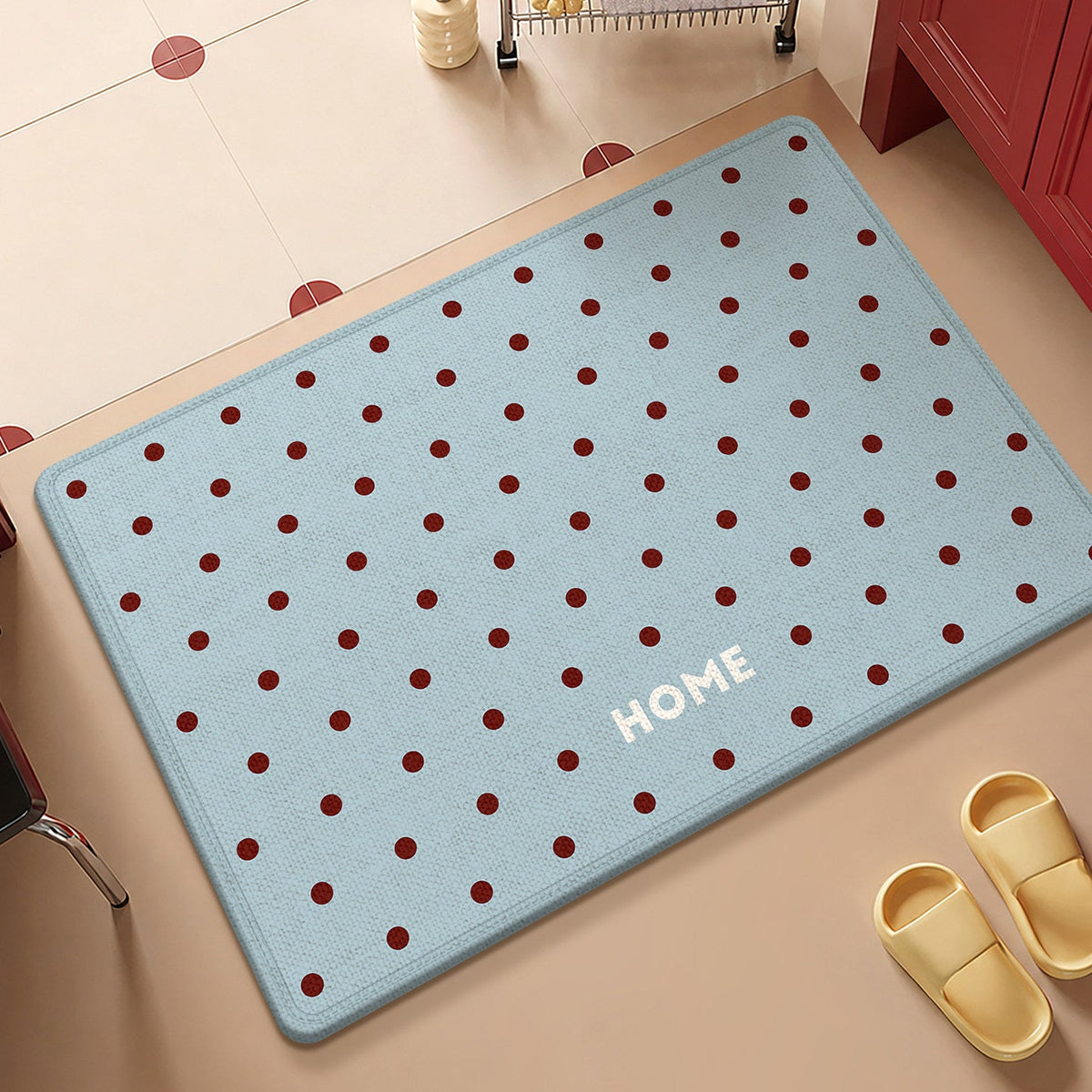 Fun Dot-Patterned Non-Slip Bathroom Mat LoungeYard — product view 3
