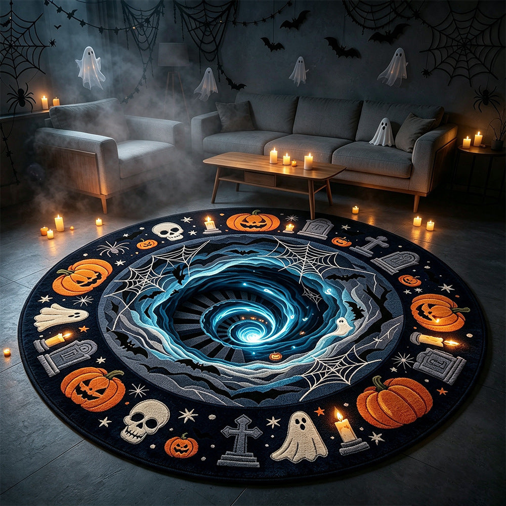 Halloween-Themed Round Area Rug Bowlift — product view 3