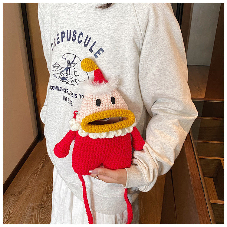 Cute Character Crochet Mini Backpack — product view 1