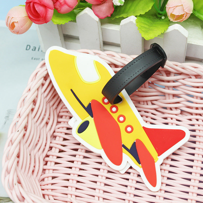 Unisex Luggage Tag in Creative Airplane Design LoungeYard — product view 2
