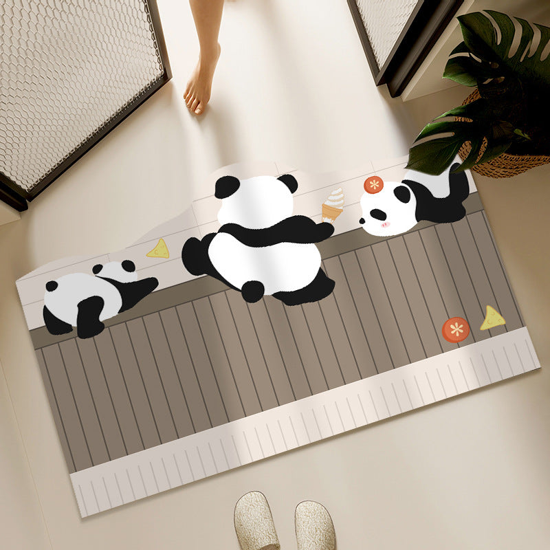 Playful Panda-Themed Bathroom Mat — product view 2