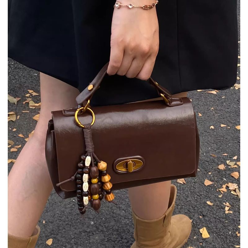 Vintage-Inspired Structured Satchel LoungeYard — product view 2