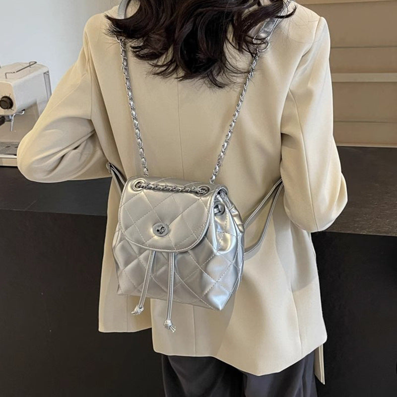 Stylish Quilted Mini Backpack LoungeYard — product view 2