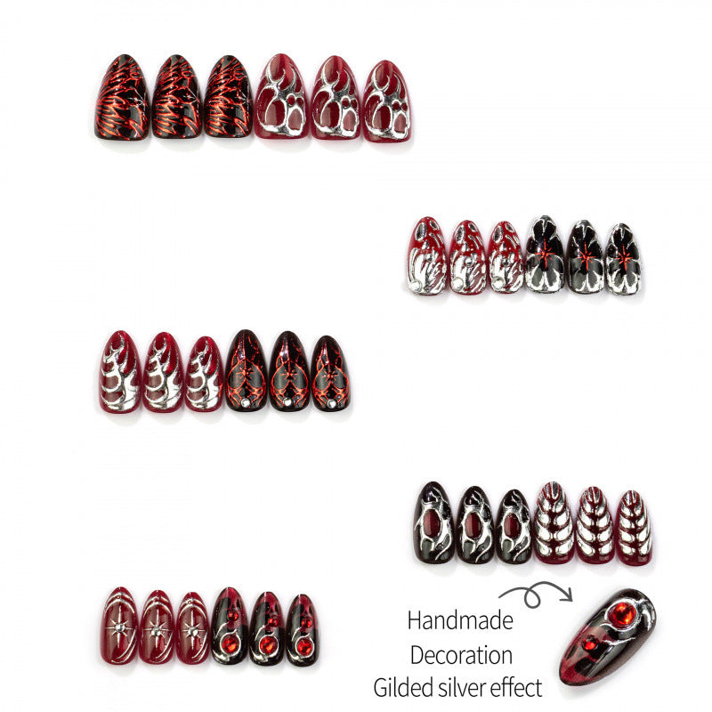 Gothic-Inspired Decorative Press-On Nail Set — product view 3
