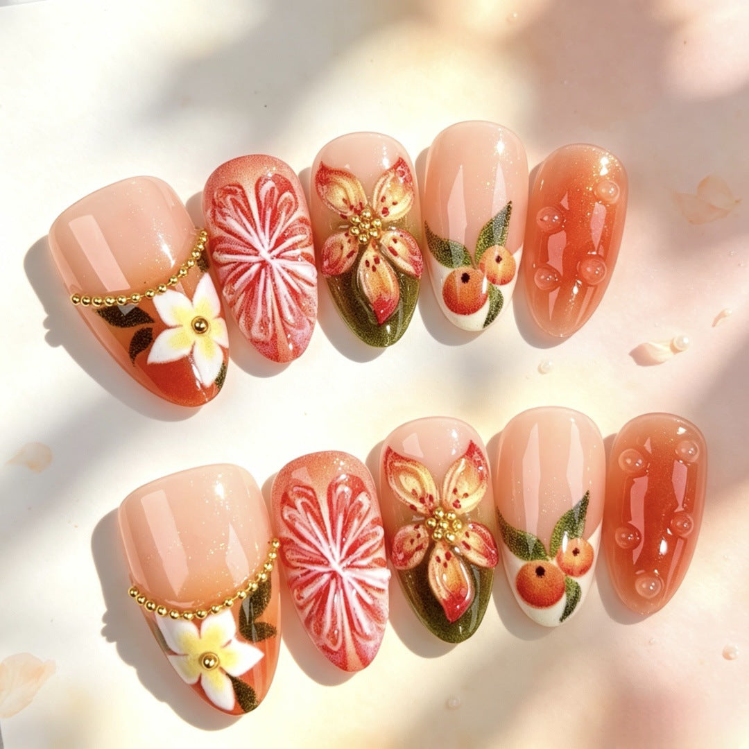 Artistic Floral Press-On Nail Art Collection 1790746209 — product view 3
