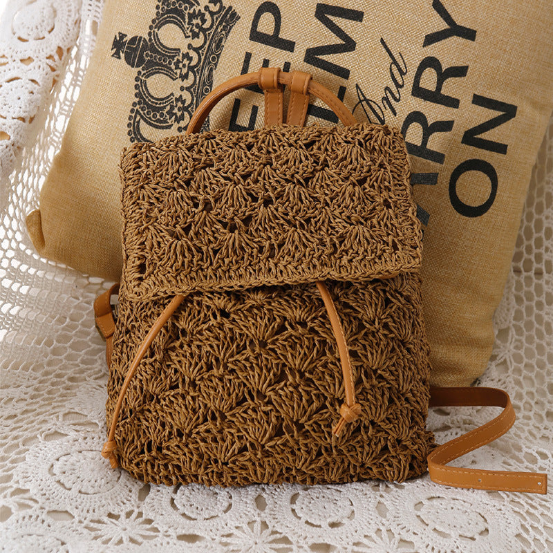 Handcrafted backpack bag made of fine natural material LoungeYard — product view 5
