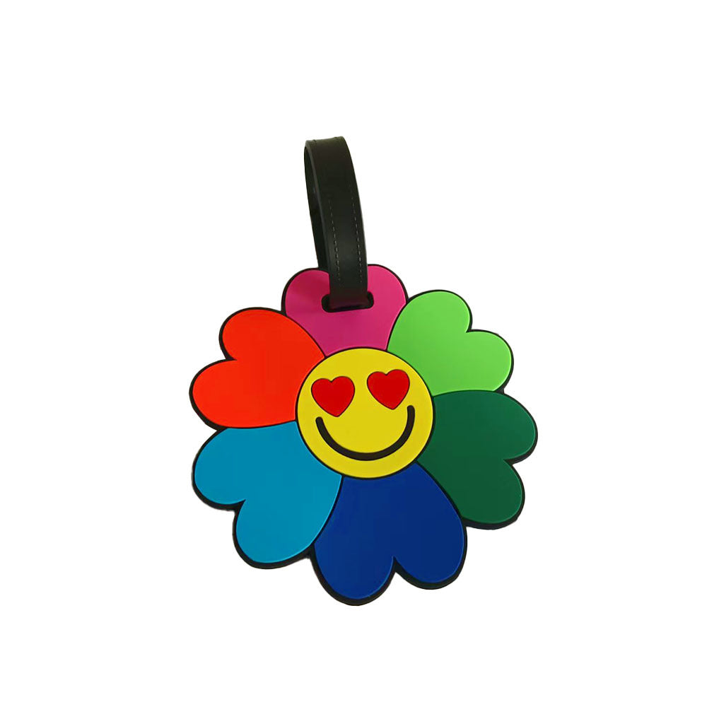 Unisex luggage tag in fruity lemon design LoungeYard — product view 6