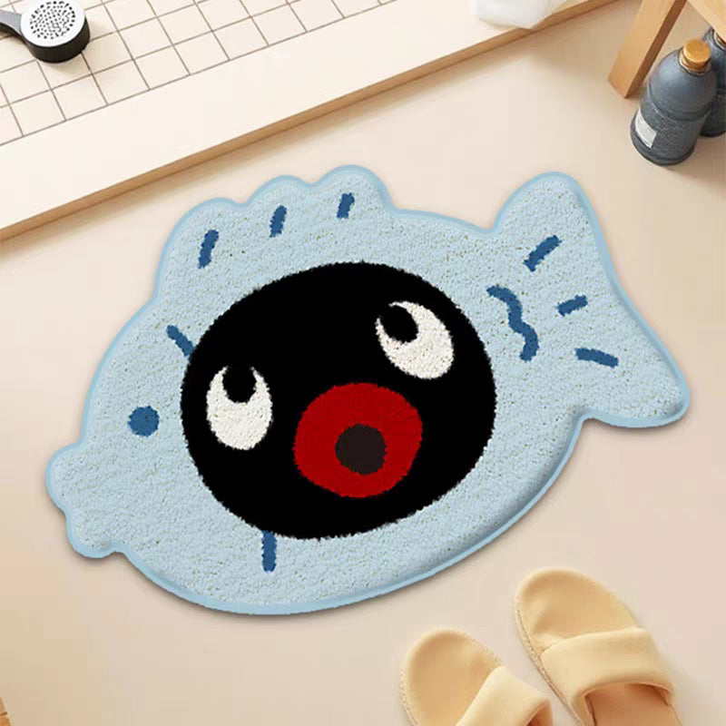 Playful Fish-Shaped Bowlift Rug — product view 4