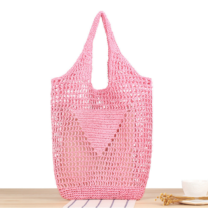 Spacious mesh tote with practical handles LoungeYard — product view 1