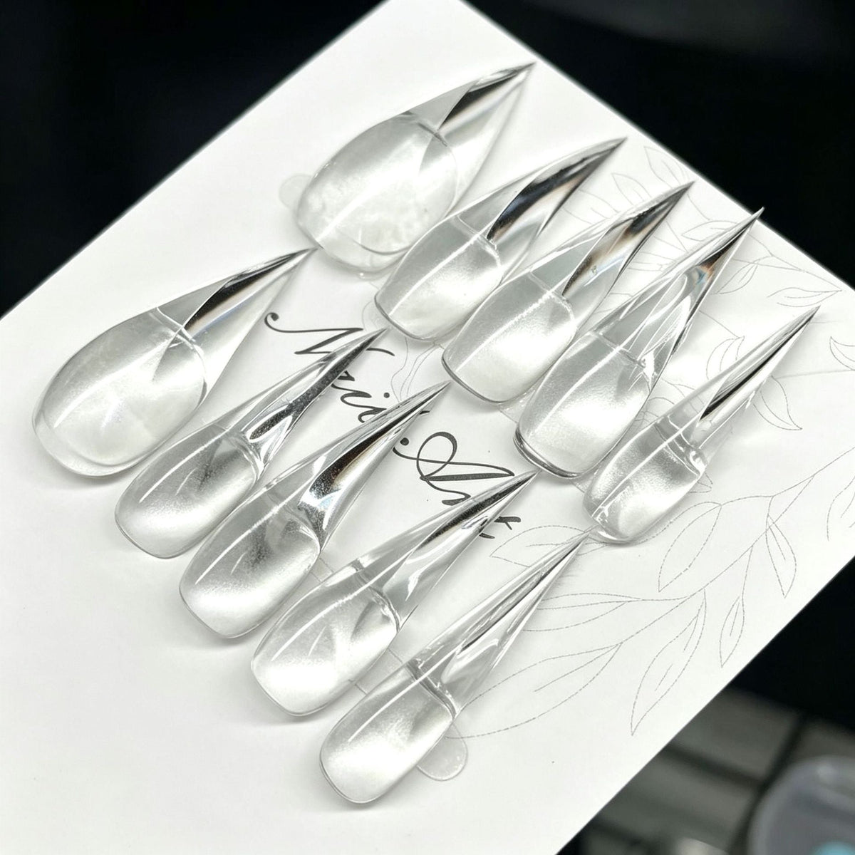 Stiletto-Shaped Clear Nail Tips — product view 4
