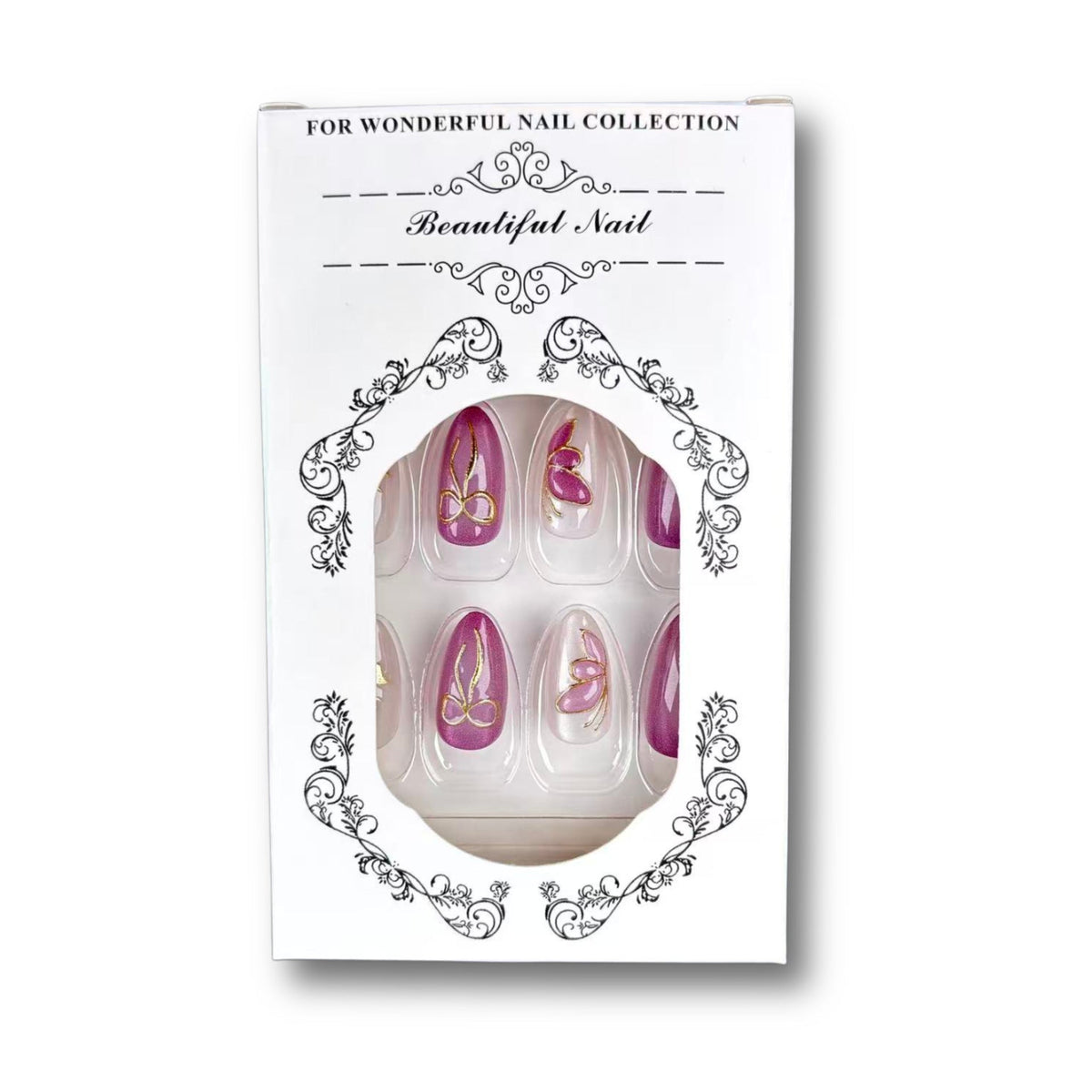 Elegant Floral Design Press-On Nail Set — product view 5