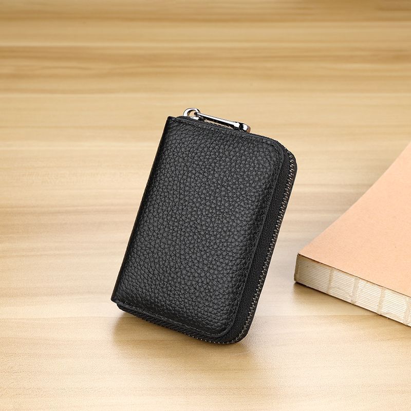 Stylish Zippered Leather Card Holder LoungeYard — product view 7