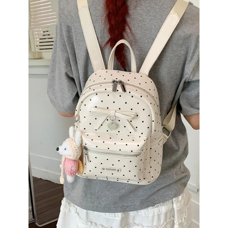 Polka-Dot Decorative Mini Backpack LoungeYard — product view 1