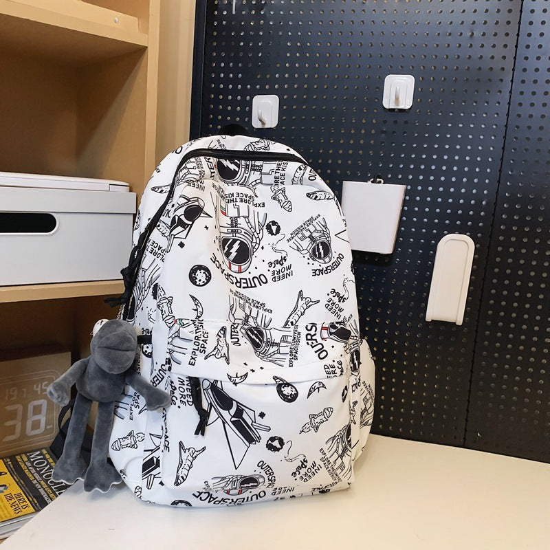 Adventure-Themed Graphic Backpack LoungeYard — product view 6