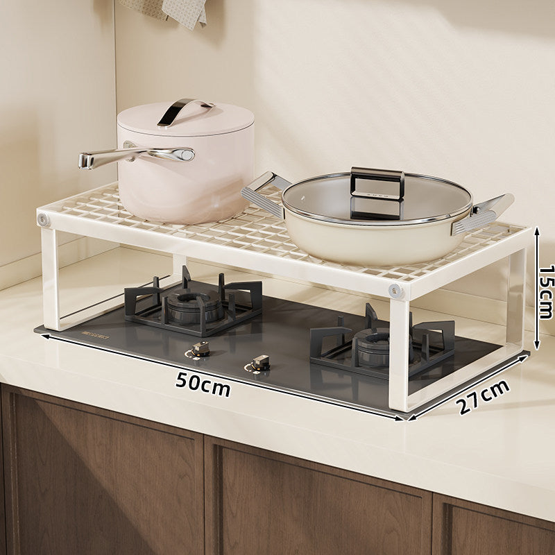 Elevated Gas-Range Protective Countertop Organizer Shelf — product view 4