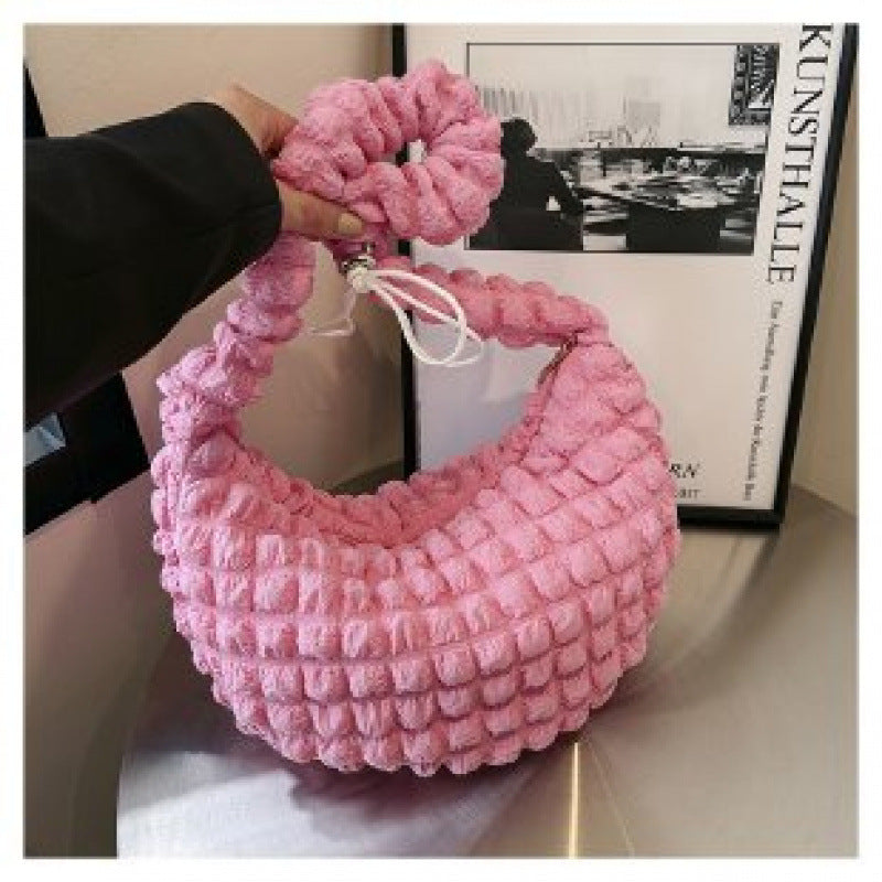 WoTextured Fabric Hobo Bag LoungeYard — product view 1