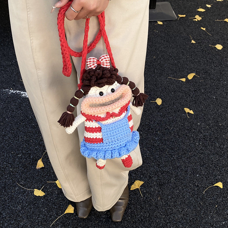 Creative Crochet Doll Handbag — product view 2