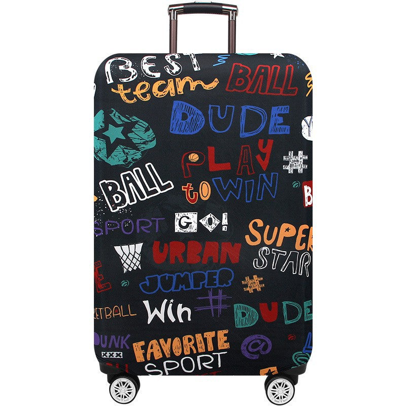 Hard-Shell Trolley with Marble Print and Telescopic Handle — product view 4