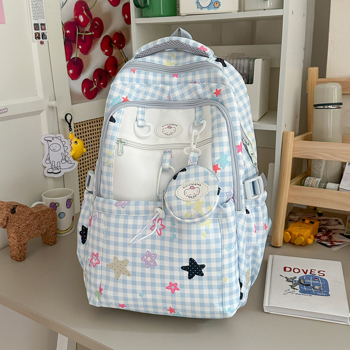 Cute Fun Patterned School Backpack LoungeYard — product view 7