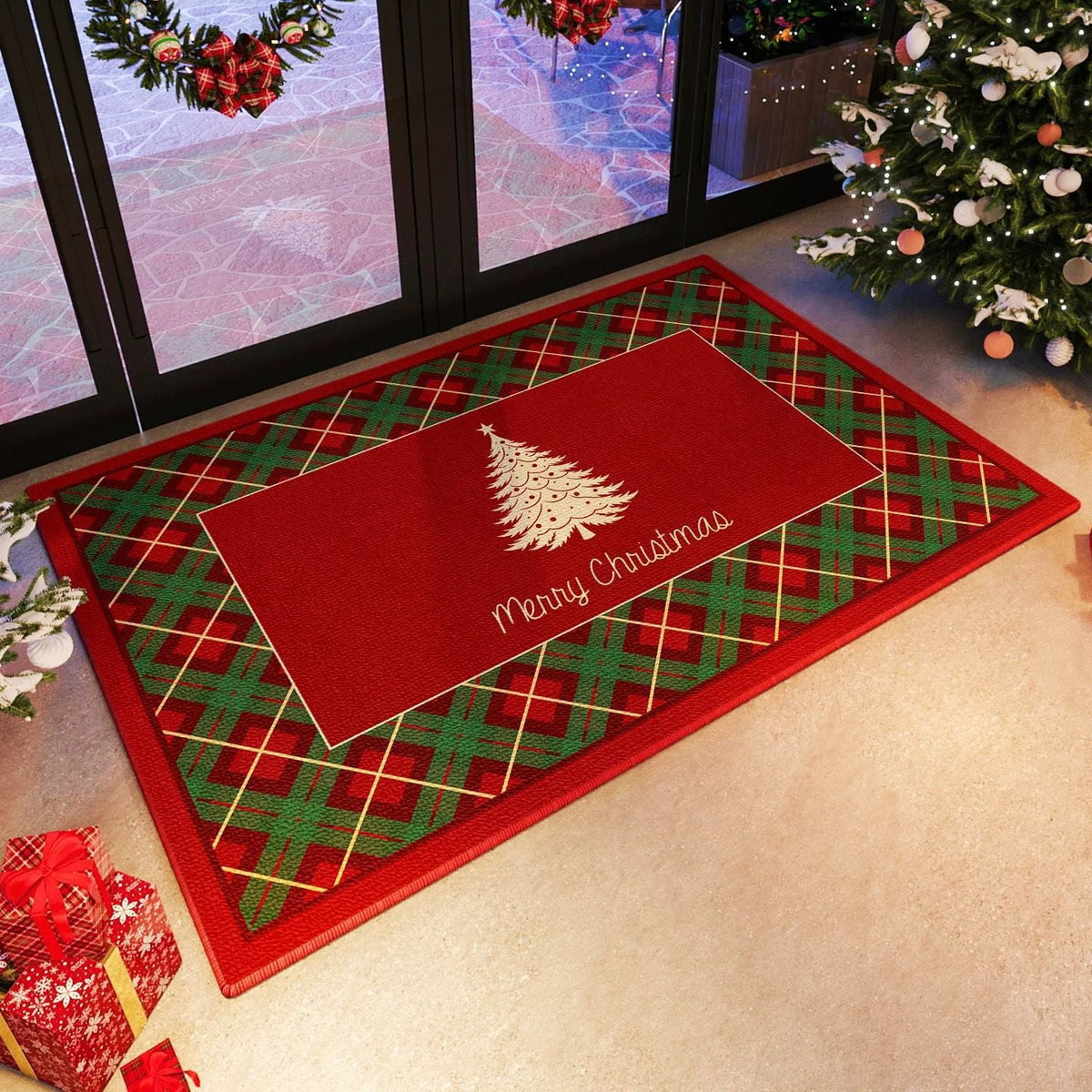Festive Christmas-Themed Indoor Doormat Bowlift — product view 4