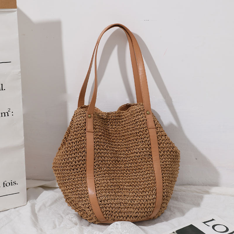 Large Braided Tote Bag with Adjustable Straps LoungeYard — product view 2