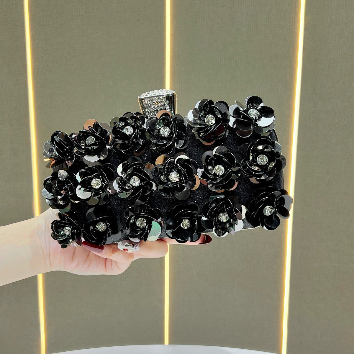 Floral Embellished Evening Clutch  1791727849 — product view 1