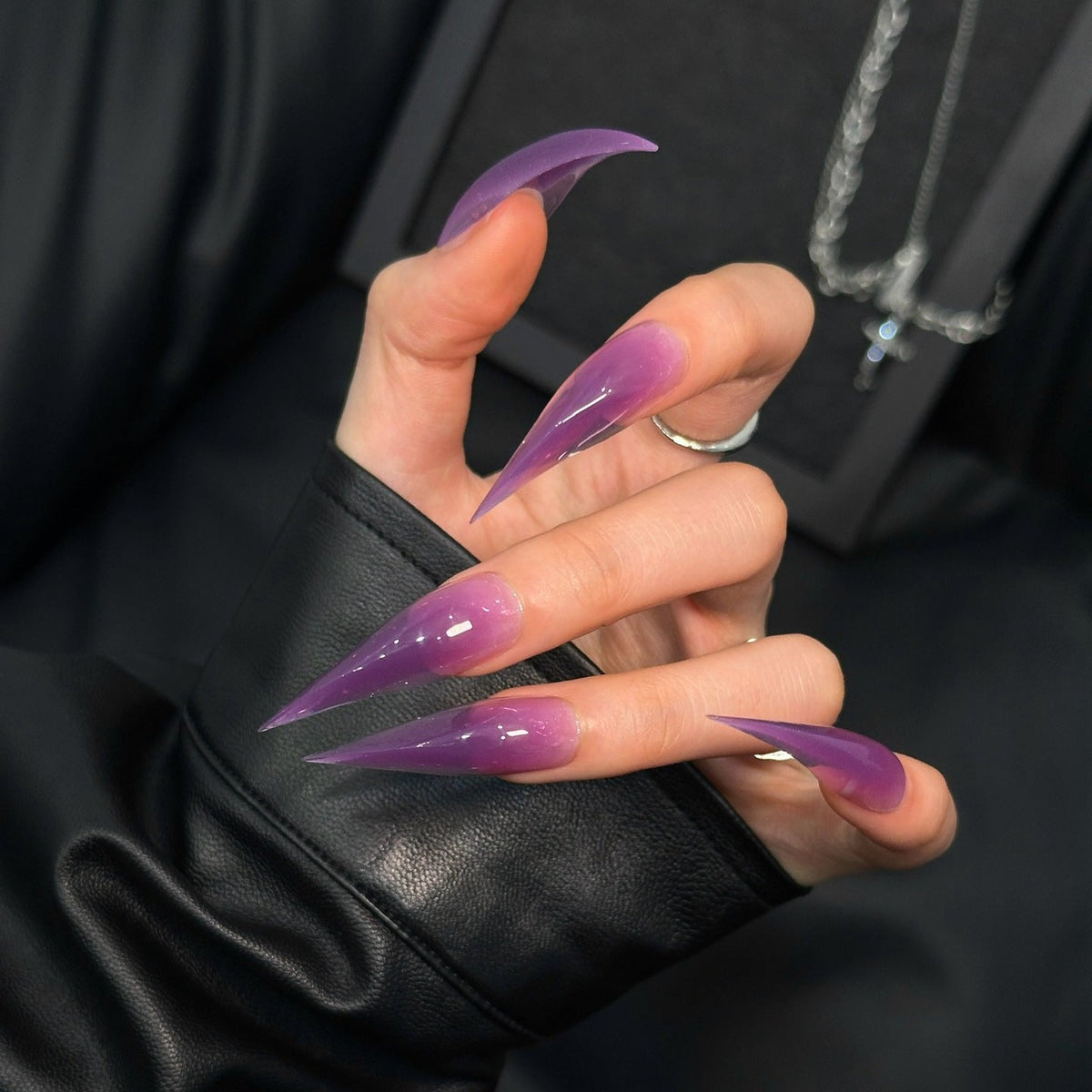 Stiletto Nail Enhancements with Ombre Effect — product view 1
