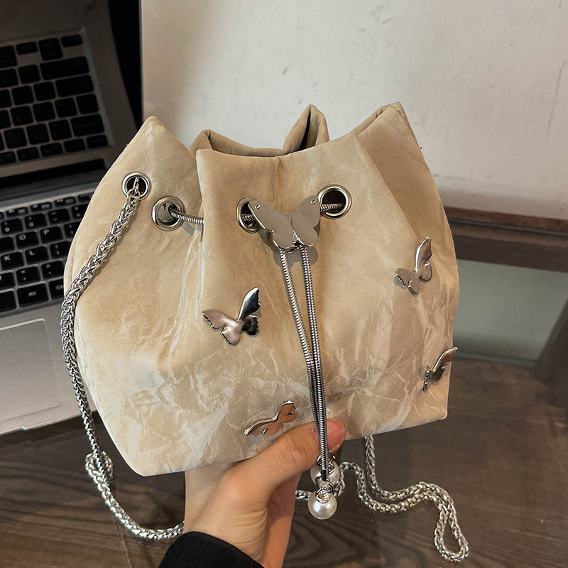 Butterfly Embellished Drawstring Handbag — product view 6