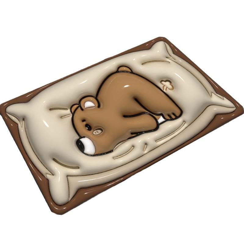 Cute Cartoon Cat Shape Bath Mat LoungeYard — product view 5