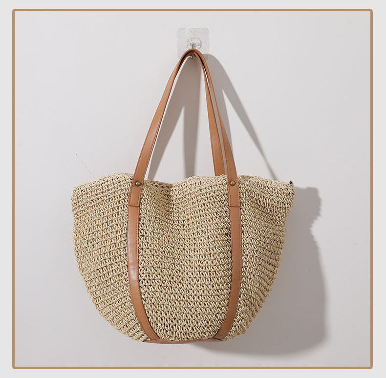 Large Braided Tote Bag with Adjustable Straps LoungeYard — product view 6