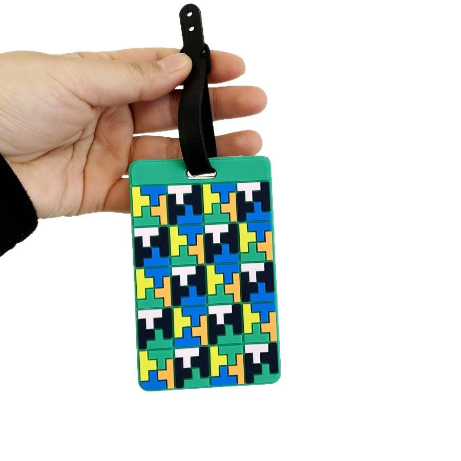 Puzzle Pattern Luggage Identifier LoungeYard — product view 5