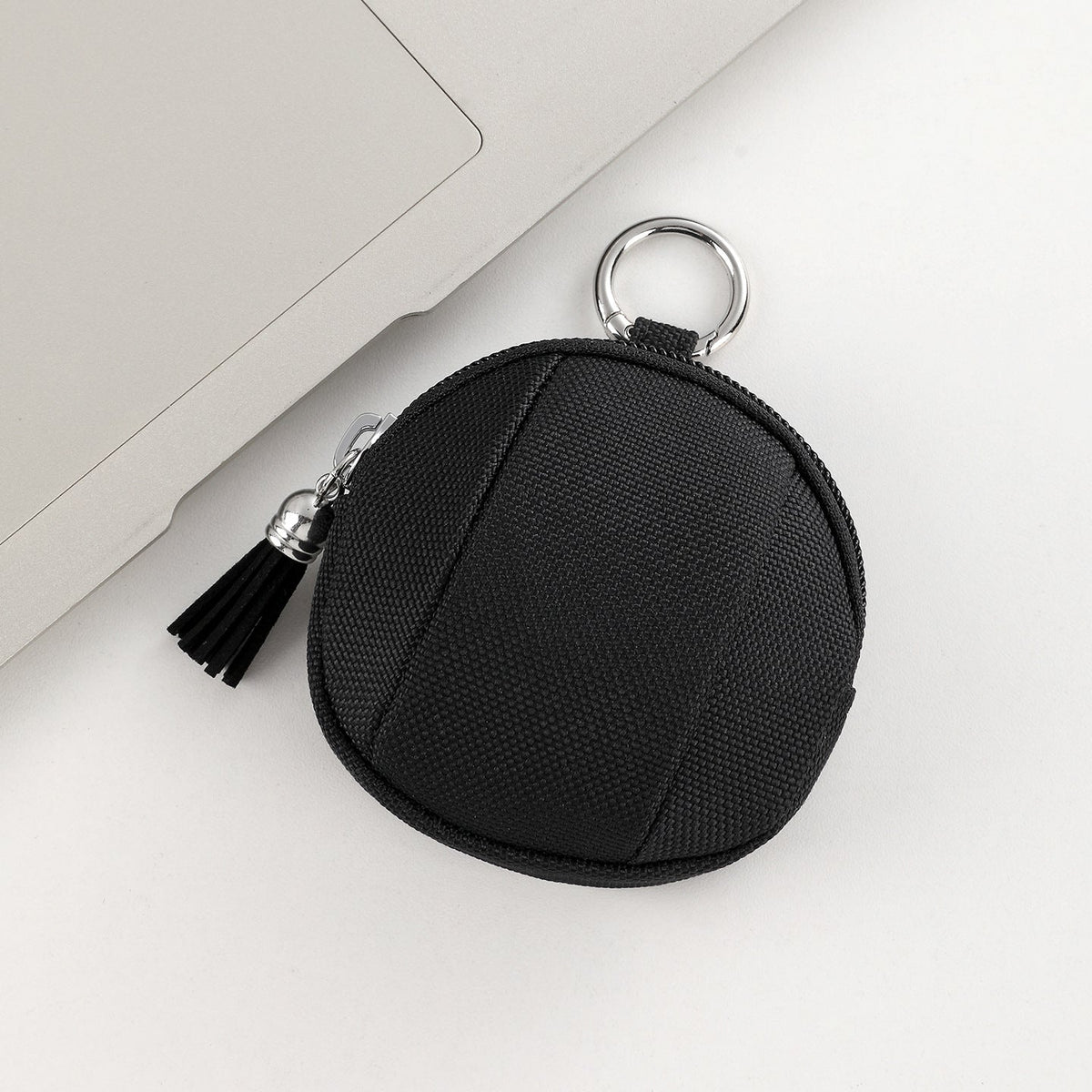 Compact Round Zippered Coin Pouch — product view 2