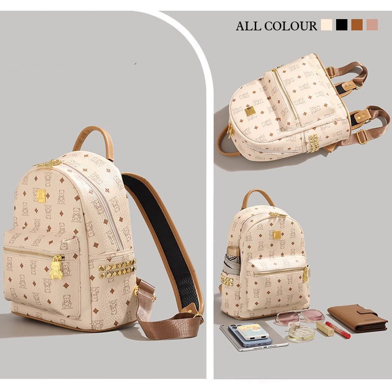 Stylish Character-Printed Backpack LoungeYard — product view 1