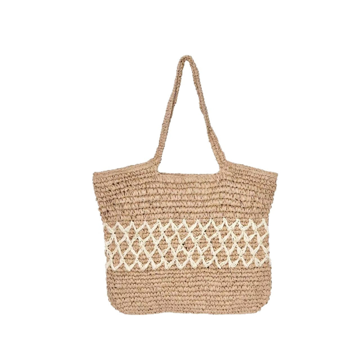 Stackable basket bag with decorative pattern element LoungeYard — product view 4