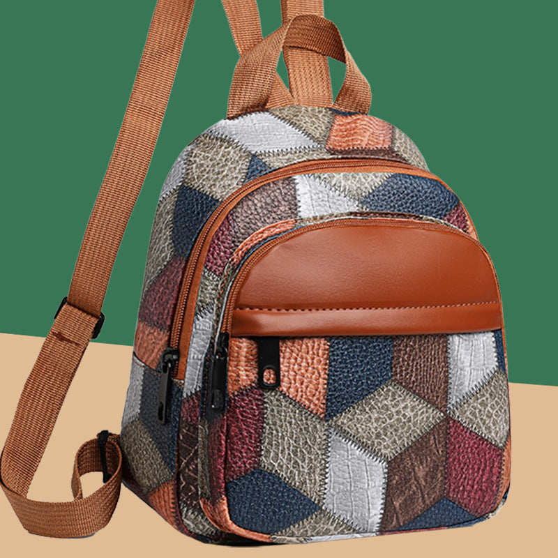 Geometric Pattern Mini Backpack LoungeYard — product view 2