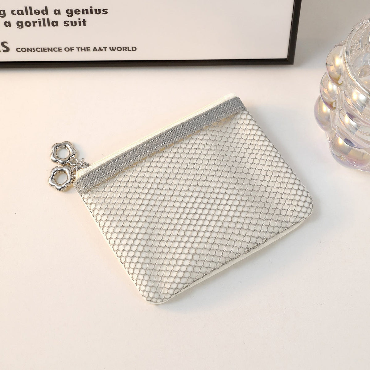 Stylish Mesh Zip Pouch — product view 7