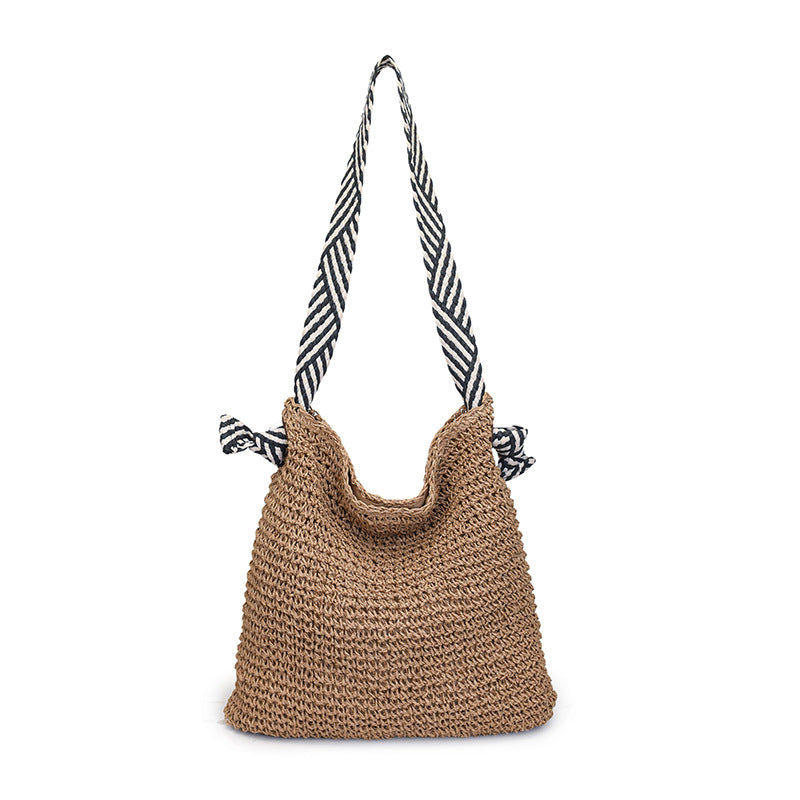 Woven Straw Beach Tote — product view 5