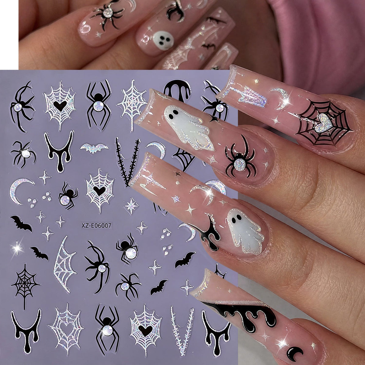 Glow-in-the-Dark Ghost Nail Art Sticker Set — product view 4