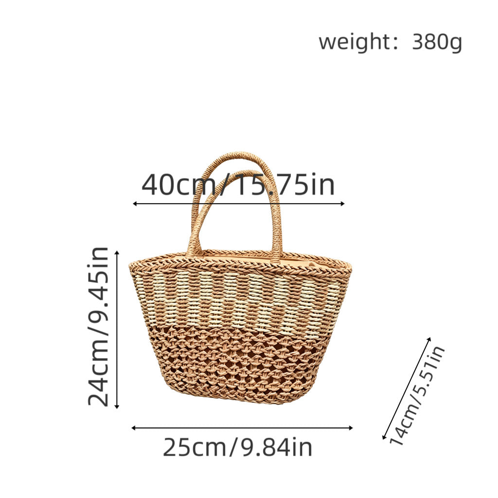 Handbag Made of Woven Natural Material with Airy Structure LoungeYard — product view 6