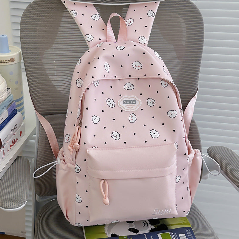 Fun Cloud-Patterned Casual Backpack LoungeYard — product view 7
