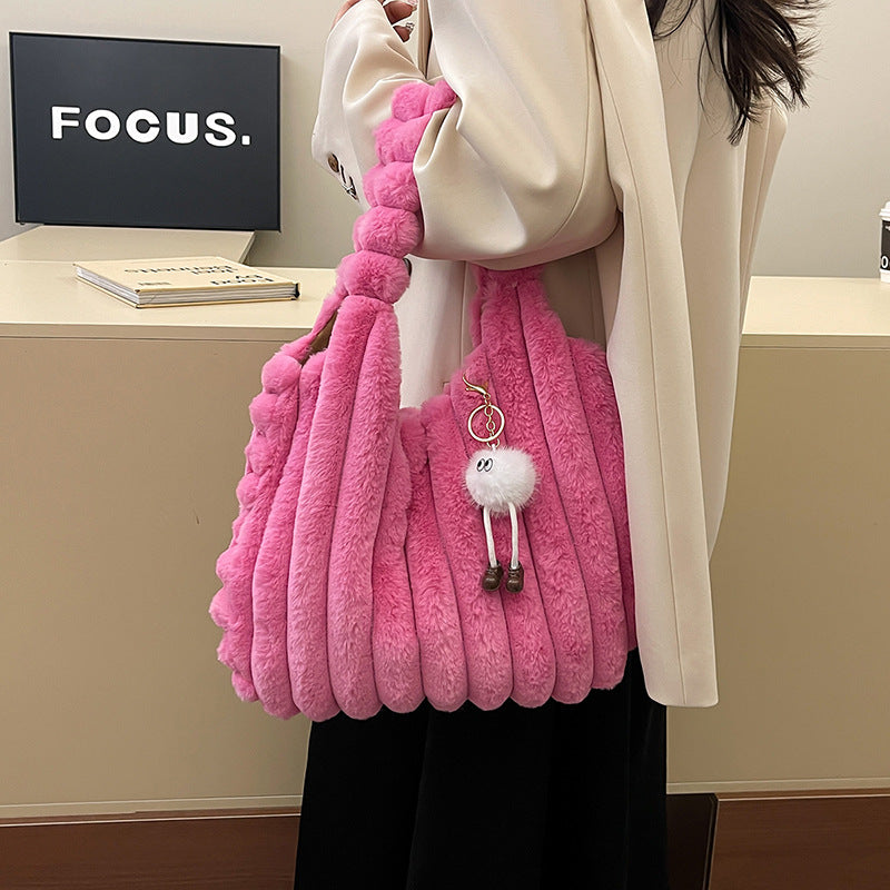 Plush Oversized Shoulder Bag — product view 5