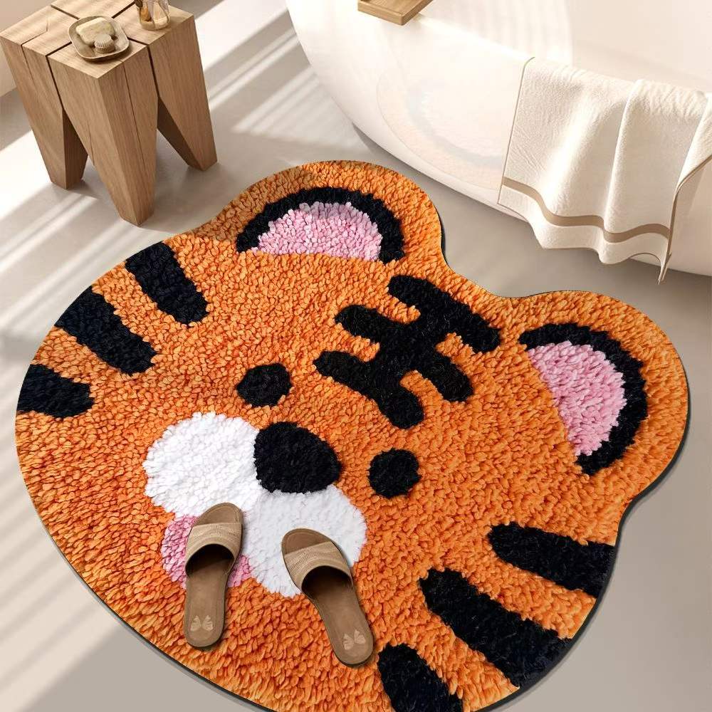 Playful Tiger-Themed Bathroom Mat LoungeYard — product view 1
