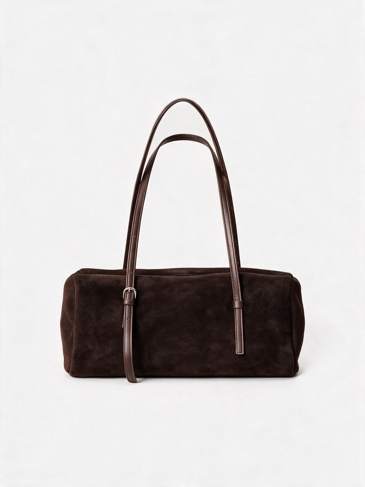 Long-Strap Suede Box Tote Bag — product view 5