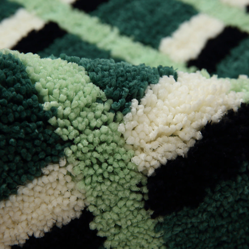 Soft Plush Grid Pattern Bath Mat — product view 2