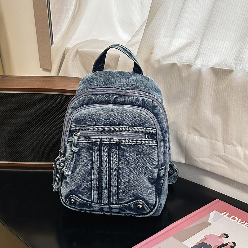 Multifunctional Denim Backpack LoungeYard — product view 6